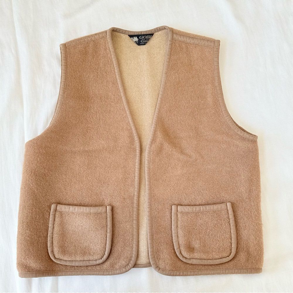 Gobi Womens Vest Camel Cashmere Wool Warm Natural Top OS S-L